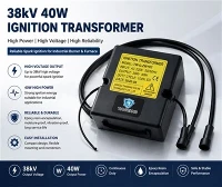 Bộ đánh lửa điện cao thế 38kV-có bộ điều khiển-tích hợp và tính năng tự động tắt trong 30-thứ hai